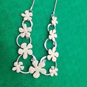 Mint Green Danish Design Necklace with Light Green Glass Jewels.